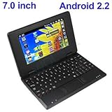 New 7inch Laptop Android 2.2 Wifi Via8650 256MB 4GB Nand 800M Netbook Flash 10