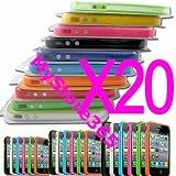 Hot!!!20 Pcs Iphone 4/4s Bumper Case with Side Button(color Available: Black, White, Pink, Green, Blue, Red, Orange, Yellow, and Purple and Transparent Green) Compatible with Apple Iphone 4s and Iphone 4 (Verizon Cdma Models Only)