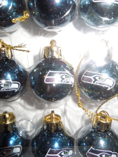 Seattle Seahawks Mini Ornament 12 Pack (Appx 1
