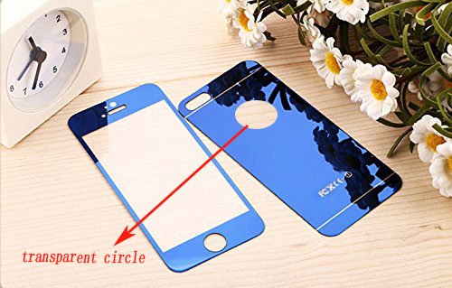 Iphone 5 5s se case-yerwal front+back mirror tempered glass film …