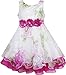 Sunny Fashion Girls' Dress Tulle Bridal Lace With Flower Detailing Wedding