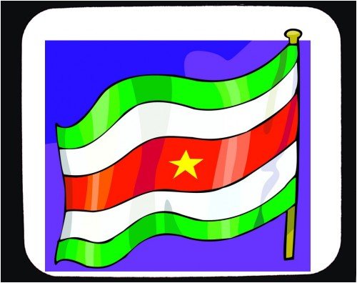 Mouse Pad with international, Surinam, country