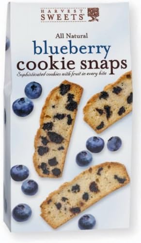 Cookie Snacks Biscotti - Blueberry Cookie Snaps By Harvest Sweets, Pack of 3, 3.5oz Boxes