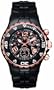 TechnoMarine Unisex 208016 MoonSun Ceramic Chrono Gold-Plated Matte Black Watch