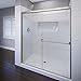 Basco Classic Sliding Shower Door, Fits 52-56 inch opening, Clear Glass, Brushed Nickel Finish