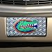 Florida Gators Silver Diamond Head License Plate W/Mirror Gator Head