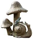 SPI Home 33112 Snail and Mushroom Garden Statue