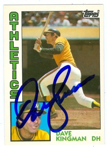 Dave Kingman Autographed/Hand Signed MLB Baseball card (Oakland Athletics) 1984 Topps Traded #63T (T