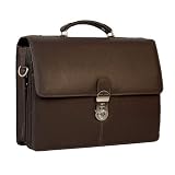 Edle Leder Aktentasche / Laptoptasche Multifunktionell aus weichem Kalbsleder von Shalimar Modell: Einstein Pro