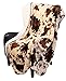 Regal Comfort Sherpa Luxury Throw Western Style Cow Print, Rodeo