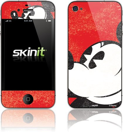 Skinit Mickey Red Distressed Vinyl Skin for Apple iPhone 4 / 4S