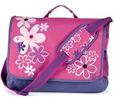 Tween Funky Flowers Messenger School Bag in Pink with Adjustable Shoulder Strap