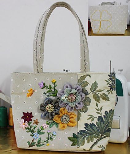 Handmade Ribbon Embroidery Handbag Should Bag 1602