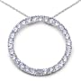 3.60 Carat Genuine Tanzanite Rounds Sterling Silver Pendant