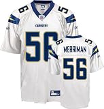 Shawne Merriman Jersey: Reebok White Replica #56 San Diego Chargers Jersey