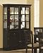 China Cabinet Buffet Hutch with Lattice Design Deep Cappuccino Finish