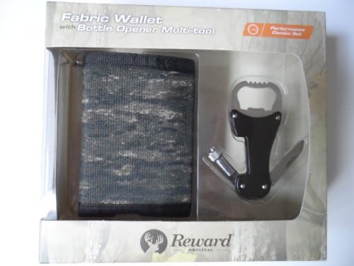 Reward Original Trifold Wallet with Bottle Opener Multi-Tool Set - Camo Black