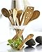 Scanwood Olive Wood Utensil Spatula Spoon Set 12 Inch