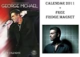 GEORGE MICHAEL 2011 CALENDAR + FREE GEORGE MICHAEL FRIDGE MAGNET