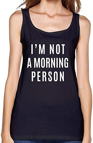 YIBENGI Women's I'M NOT A MORNING PERSON Tank Top Black S