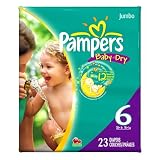 Pampers Baby Dry Size 6, 35+ lbs, Jumbo 23 ea
