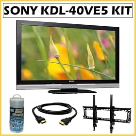 Sony Bravia® KDL-40VE5 40-inch 1080P 120HZ LCD HDTV + Wall Mount Accessory Kit