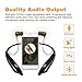 Atill Wireless 3.0 Bluetooth Sport Headphones Earbuds Built-in Microphone In-ear Stereo Earphones Running Neckband Headset with Noise Cancellation Technology for iPhone and Android Smartphones(Black)