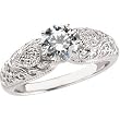 Platinum Diamond Engagement Ring Semimount - 0.07 Ct. - DOES NOT INCLUDE CENTER STONE