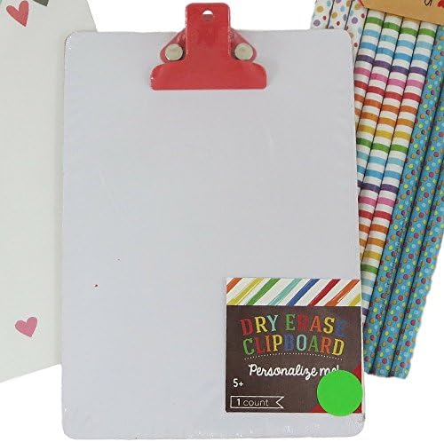 Valentine Gift for Her Magnet Note Pad, Clipboard and Pencils