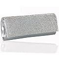 Brauttasche Abendtasche Clutch Tasche crystal Strass steine silber WH 49