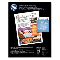 HP Products - HP - Color Laser Presentation Paper, 97 Brightness, 32lb, 8-1/2 x 11, White, 250/Pack - Sold As 1 Pack - Paper has been designed so you can print on either side of the page first. - Give business documents a professional look with this heavier weight, gloss-coated stock. - Bright, glossy finish delivers sharper images and richer colors than plain paper. - Paper is specially formulated to minimize paper jams and multi-feeds. - Get print-shop quality from your HP LaserJet printe