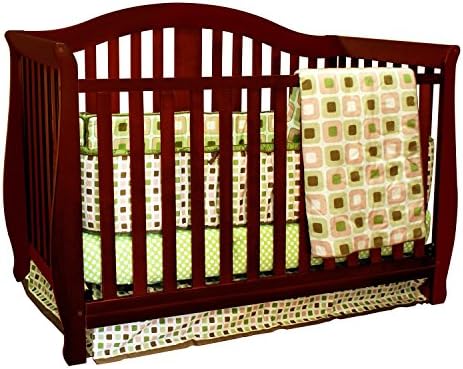 Baby Mile Oreo 4-in-1 Convertible Crib, Cherry