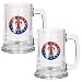 Texas Rangers MLB 2pc 15oz Glass Tankard Set- Primary Logo by Great American Products