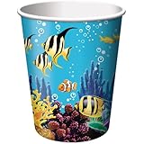 Creative Converting Ocean Party 8 Count Paper Cups, 9-Ounce