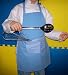 GINGHAM BABY BLUE DELUXE APRON KIDS CHILDREN FITS 2-7 YR OLDS 15x21 INCHES REAL FABRIC 100% POLY GIFT PARTY FAVOR