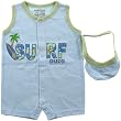 Surf Design Sleeveless Romper & Visor