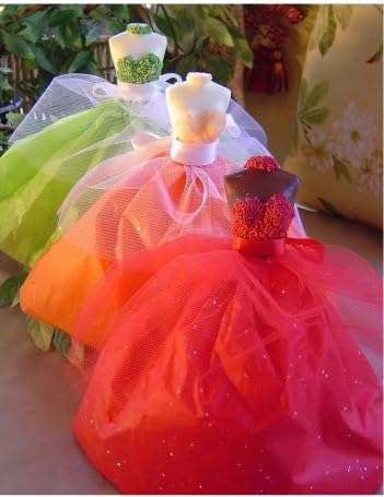 Chocolate Bridesmaid Doll - Milk Chocolate - Orange Bodice, GemCitrineSkirt