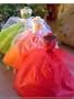 Chocolate Bridesmaid Doll -White Chocolate - Orange Bodice, RedSkirt