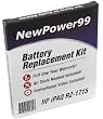HP iPAQ RZ-1715 Battery Replacement Kit with Installation Video, Tools, and Extended Life Battery.