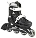 Toys : SFR Cyclone Black/White Kids Adjustable Inline Skate - Size UK 12Jnr - UK 2Jnr