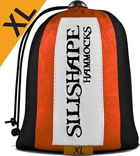 Camping Hammock - Ultralight Carabiner Clip • Portable Parachute Nylon Equipment • TÜV Tested Ultra Resistant • Single or Double Size • 6 Stunning Colors by Silishape Outdoors