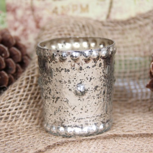 Shabby Cottage Chic Antique Glass Votive