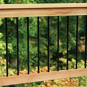 26'' Black Classic Aluminum Baluster - (10 Pack)