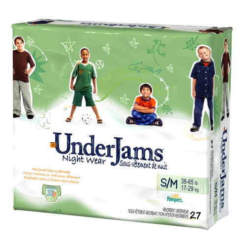 Pampers UnderJams Night Wear For Boys, Size S/M (38-65 Lbs), 27-Count Packages (Pack of 3)