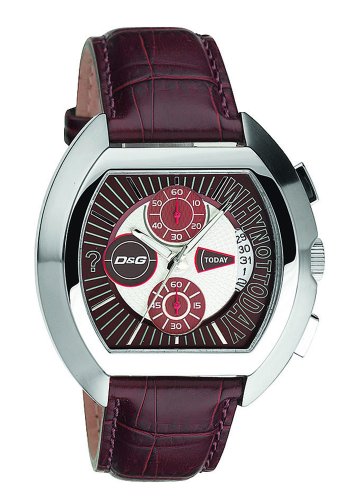 D&G Dolce&Gabbana Herren-Armbanduhr HIGH SECURITY BROWN DIAL BROWN STRAP DW0213