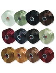 Art and Craft Supply: S-Lon Beading Thread Mixture 12 Colors Size D - Neutrals Mix - Beadsmith