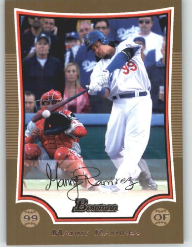 2009 Bowman Gold #8 Manny Ramirez - Los Angeles Dodgers (Baseball Cards)