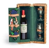 Picnic Time Bacchus - Burgundy/Grape One Bottle Basket 200-65-124