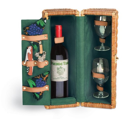 Bacchus - Burgundy/Grape One Bottle Basket