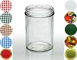 Cap+Cro - 15 St�ck Sturzgl�ser 435 ml, Deckelfarbe: dekor rot-gold